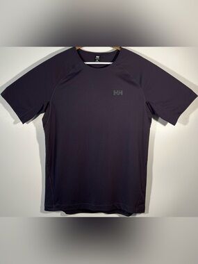 Helly Hansen Men's Trail Short Sleeve T-Shirt Black Grape Size Medium Running